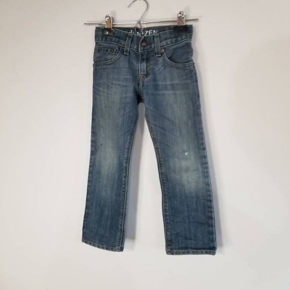 Denizen From Levis 218 Boys Slim Straight Leg Jeans Blue Stretch Pockets 6 Reg - Picture 1 of 12